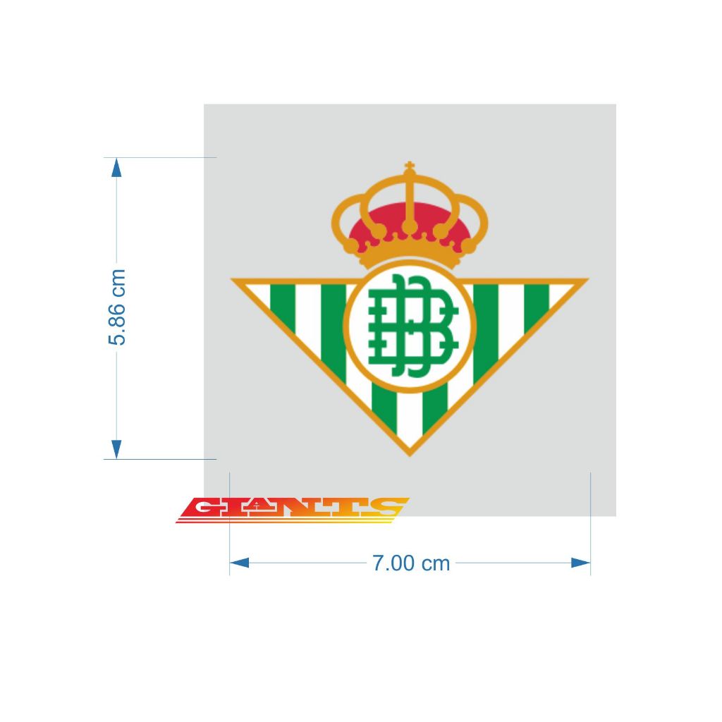 

Sablon Strika DTF logo Real betis ukuran 7cm terbaru premium