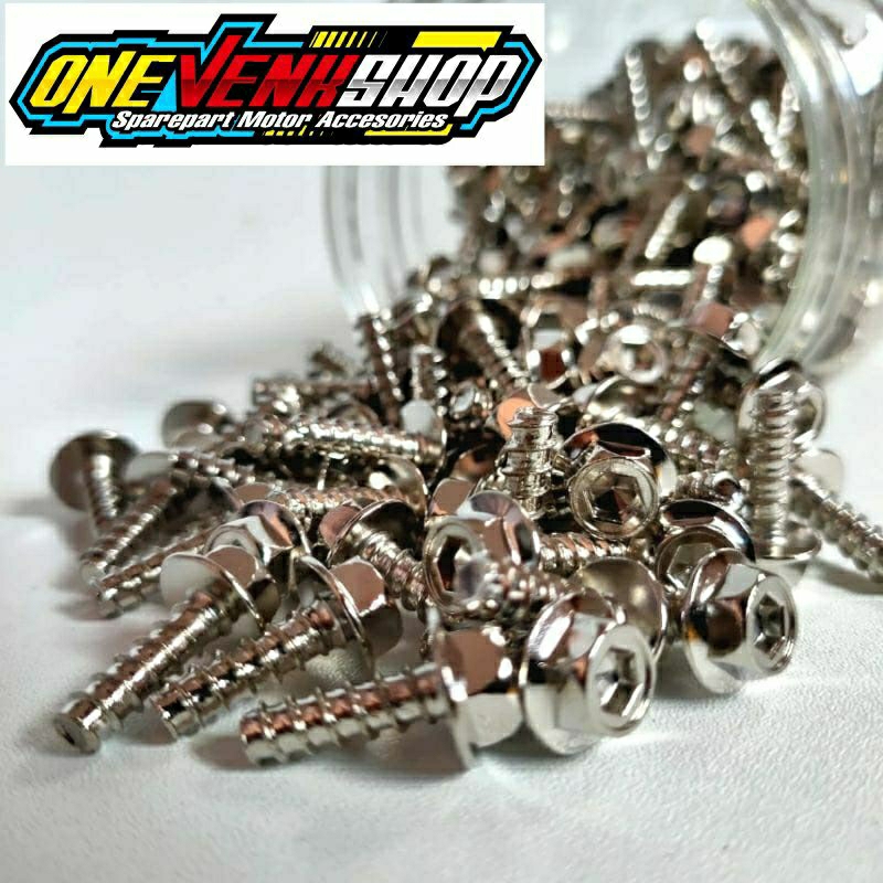 BAUT BODY PROBOLT 2KUNCI STAINLES CHROOM HONDA