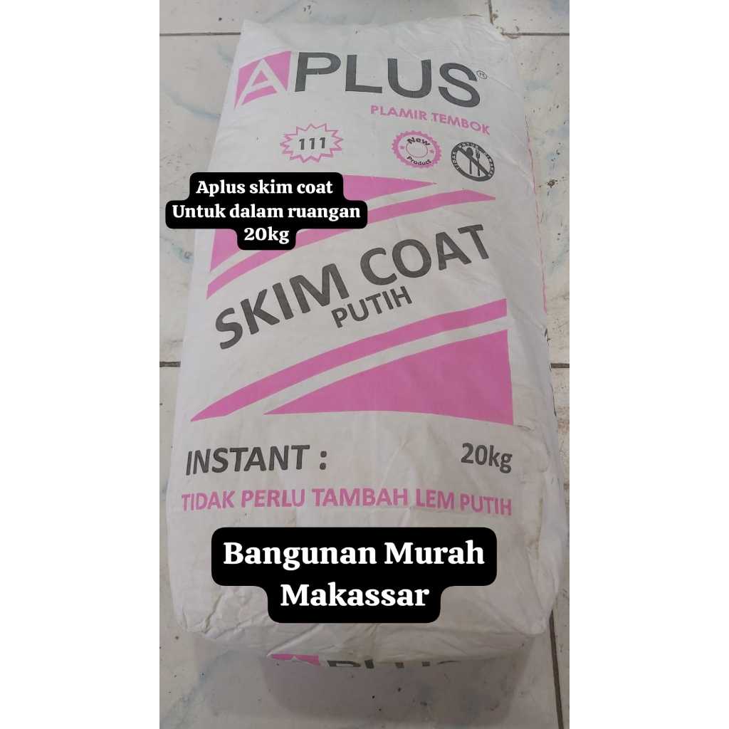 Plamur Tembok APLUS Skim Coat Sak 20kg / Plamir A Plus Skimcoat 20 KG Zak