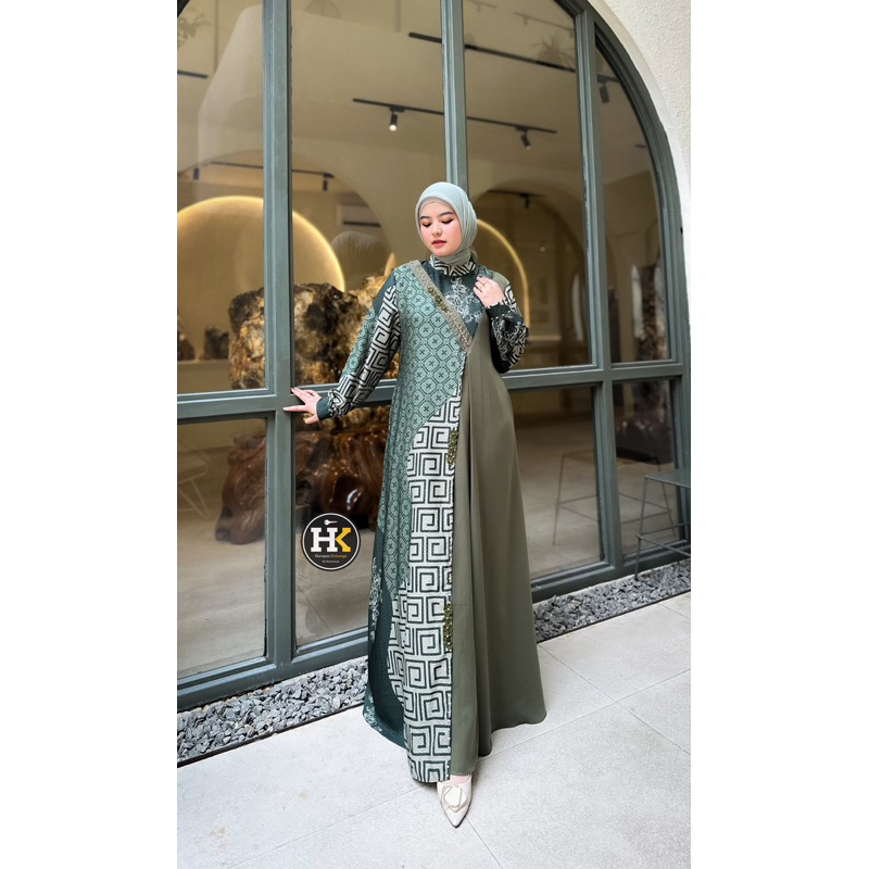 Gamis Azzurra dress terbaru swarosky by HK