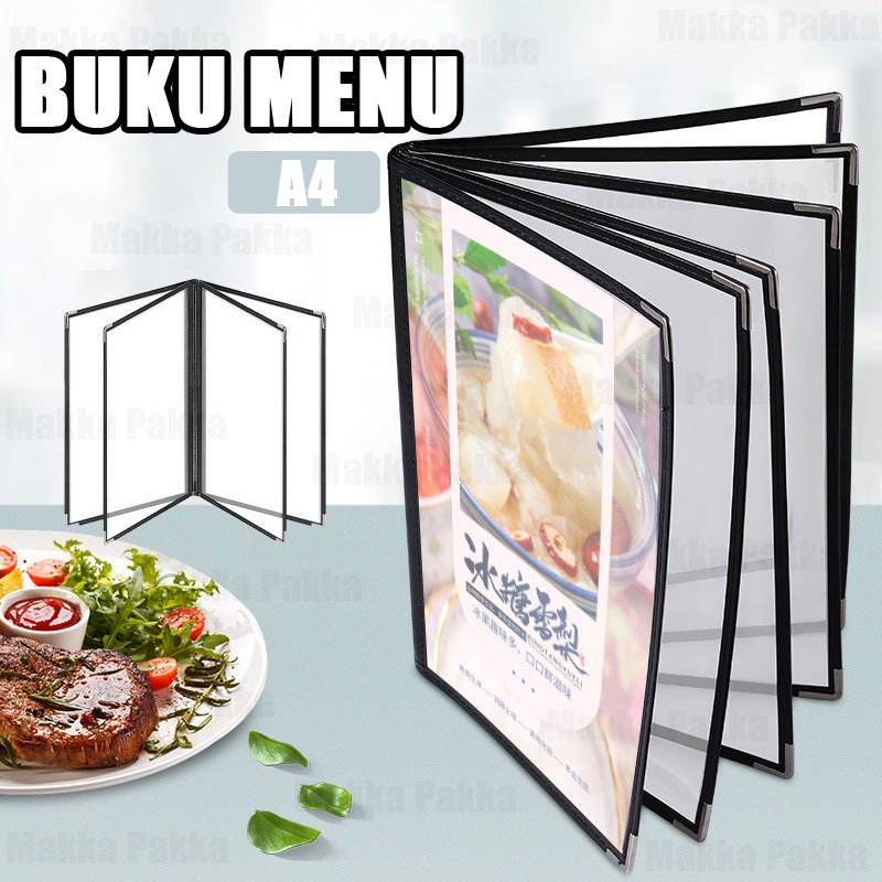 

A4 Kulit Cover Pelindung Menu/Restaurant Menu Covers/Buku Menu