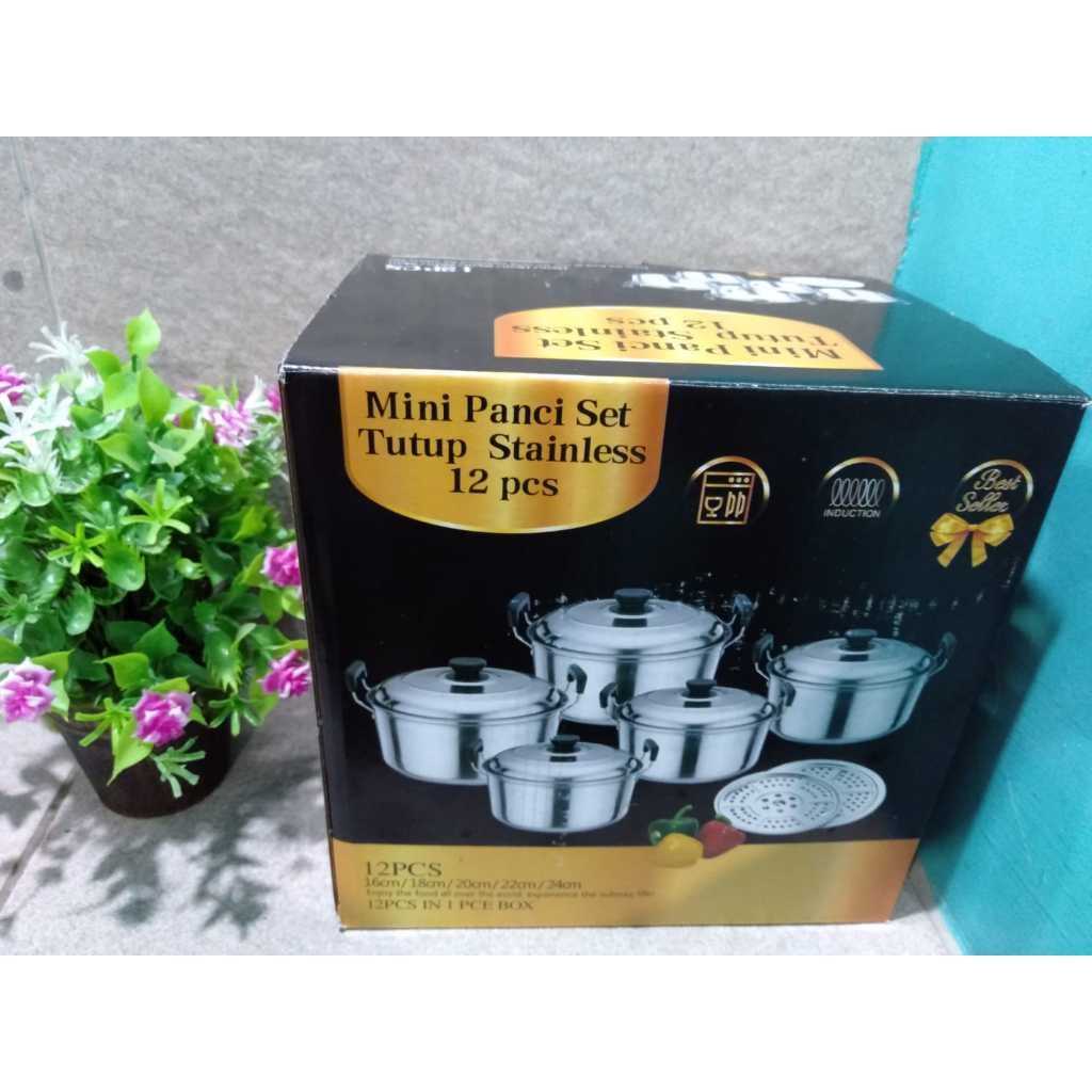 Mini Panci set isi 12pcs stainless