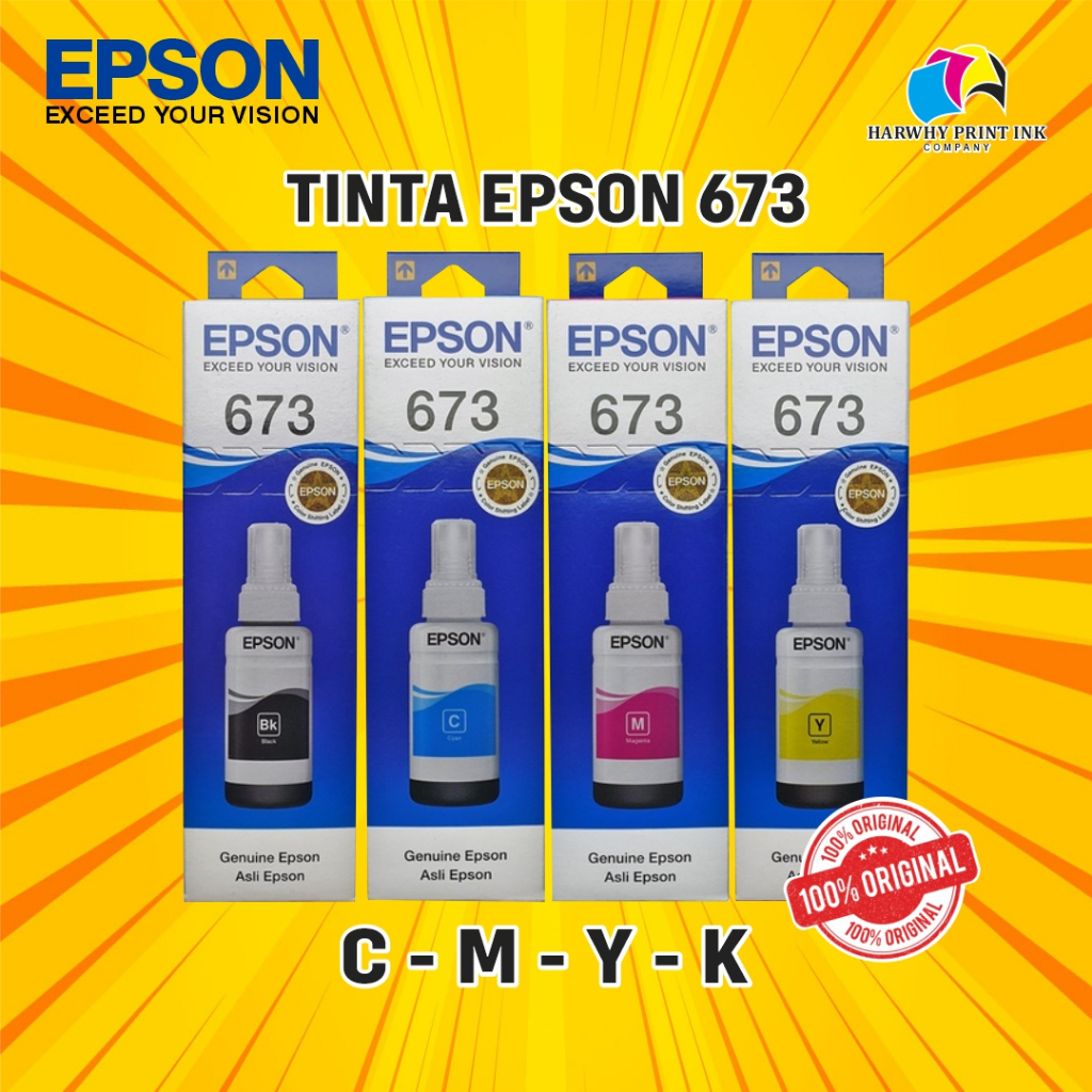 TINTA EPSON 673 BLACK - EPSON 673 COLOR ORIGINAL