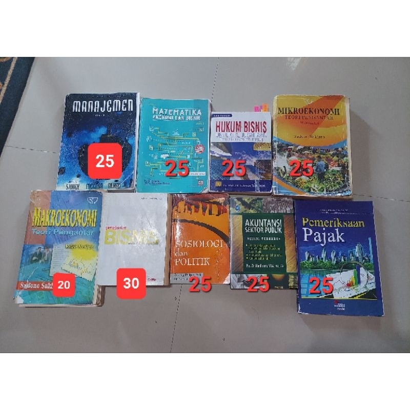 JUAL/PRELOVED buku pemeriksaan pajak, akuntansi sektor publik, sosial dan politik, pengantar bisnis,