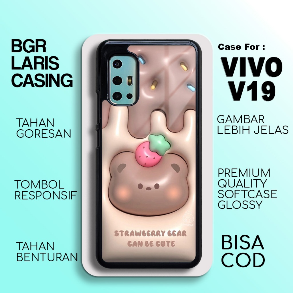 Case Vivo V19 Softcase Glossy CuteTime Casing Vivo V19 Hardcase Glossy Kesing Vivo Terlaris Case Ter