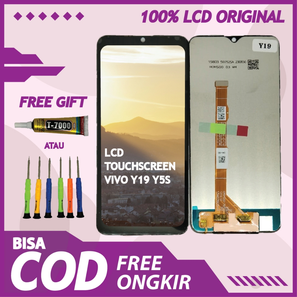 【ORIGINAL 100%】LCD TOUCHSCREEN VIVO Y19/ Y5S FULLSET TOUCHSCREEN / ORIGINAL100%