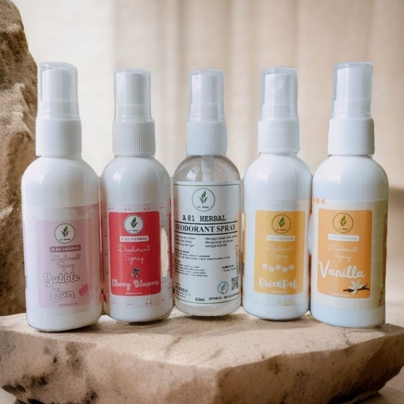 Deodorant Spray 60ml Deo alami batu tawas Vili Abi herbal