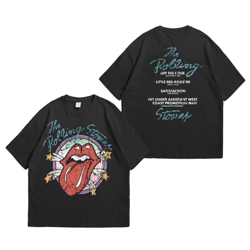 Baju Kaos Oversize Unisex ROLLING STONES Premium