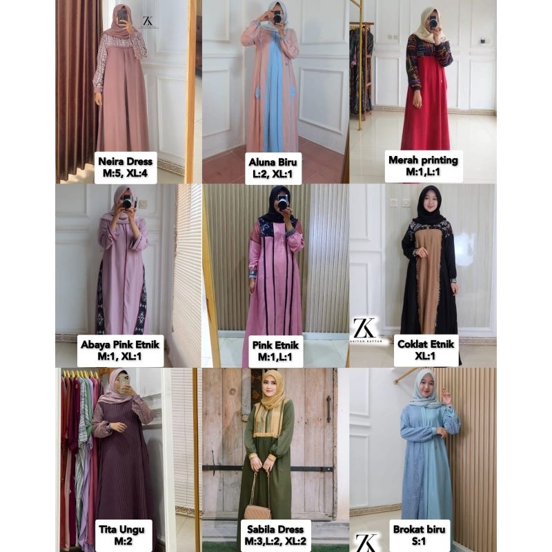 Dress twill Zakiyah kaftan terbaru