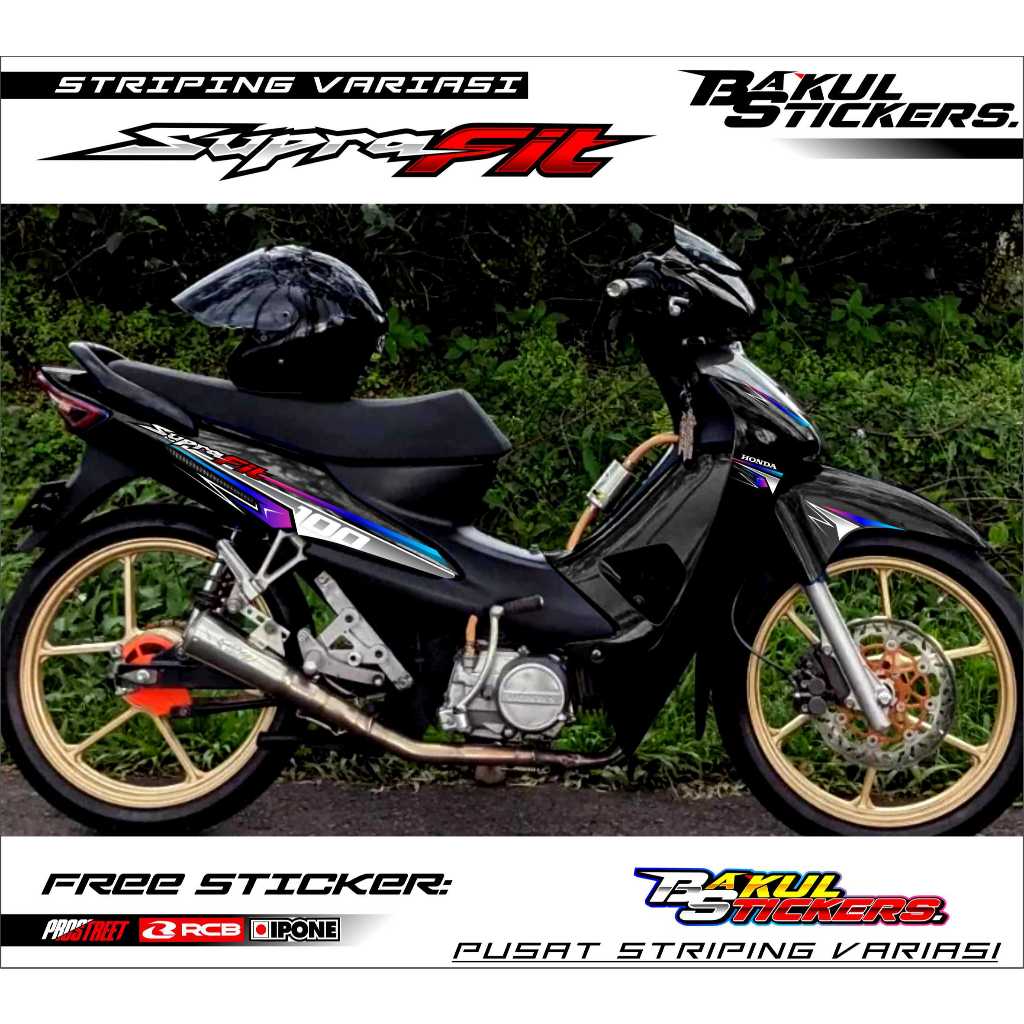 STRIPING VARIASI HONDA SUPRA FIT NEW / STIKER LIST VARIASI MOTOR SUPRA FIT NEW