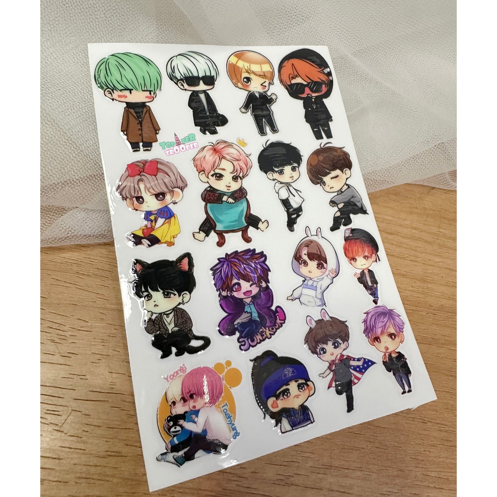 

READY STIKER UV TIMBUL Kpop Idol BTS | Stiker Anti Air | Sticker Waterproof | Stiker Lucu