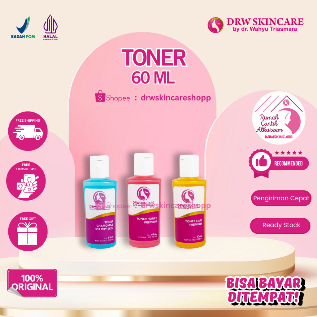 TONER DRW SKINCARE FLEK,JERAWAT, toner flek