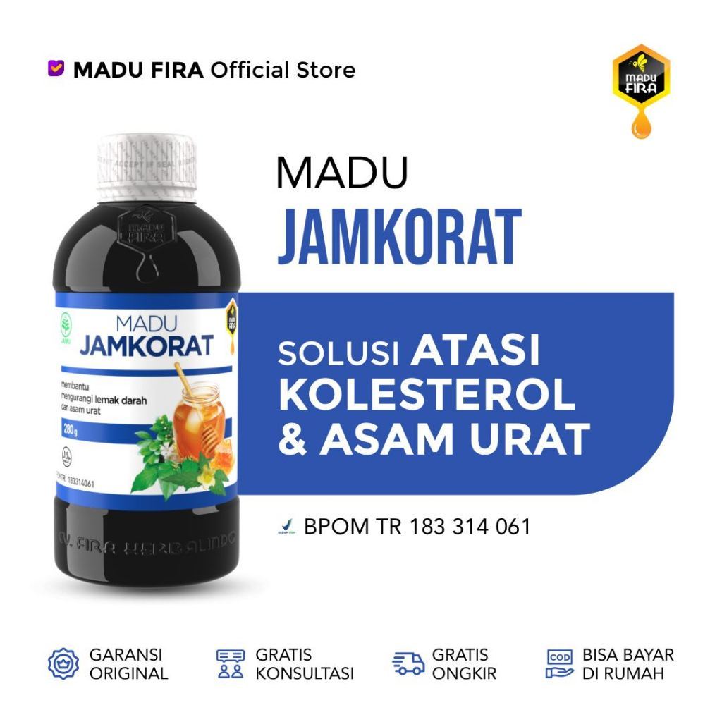 Madu JAMKORAT Original Obat Herbal Asam Urat Dan Kolesterol Madu Asam Urat Madu Kolesterol