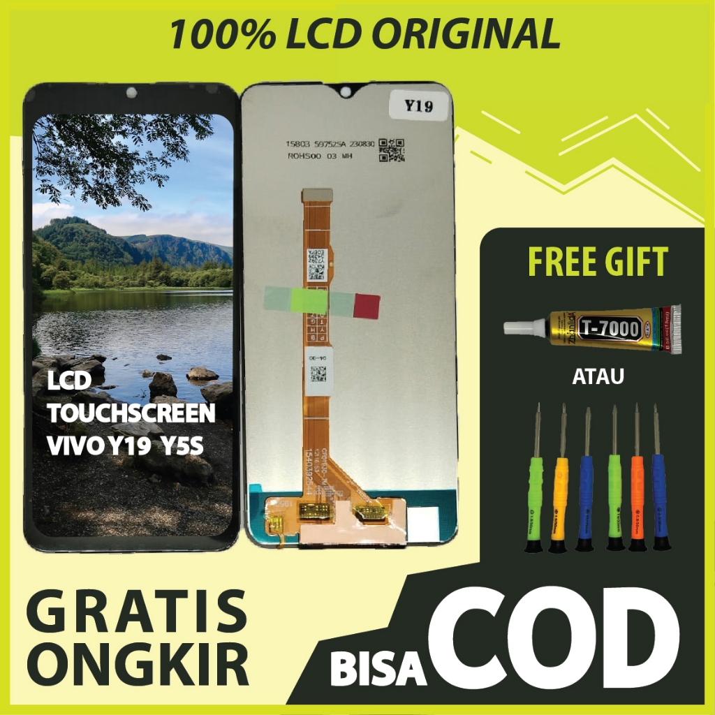 【ORIGINAL 100%】LCD TOUCHSCREEN VIVO Y19/ Y5S FULLSET TOUCHSCREEN / ORIGINAL100%