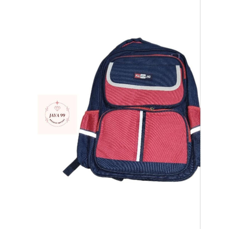 TAS RANSEL COWO REMAJA SEKOLAH WARNA DONGKER MERAH KUALITAS PREMIUM