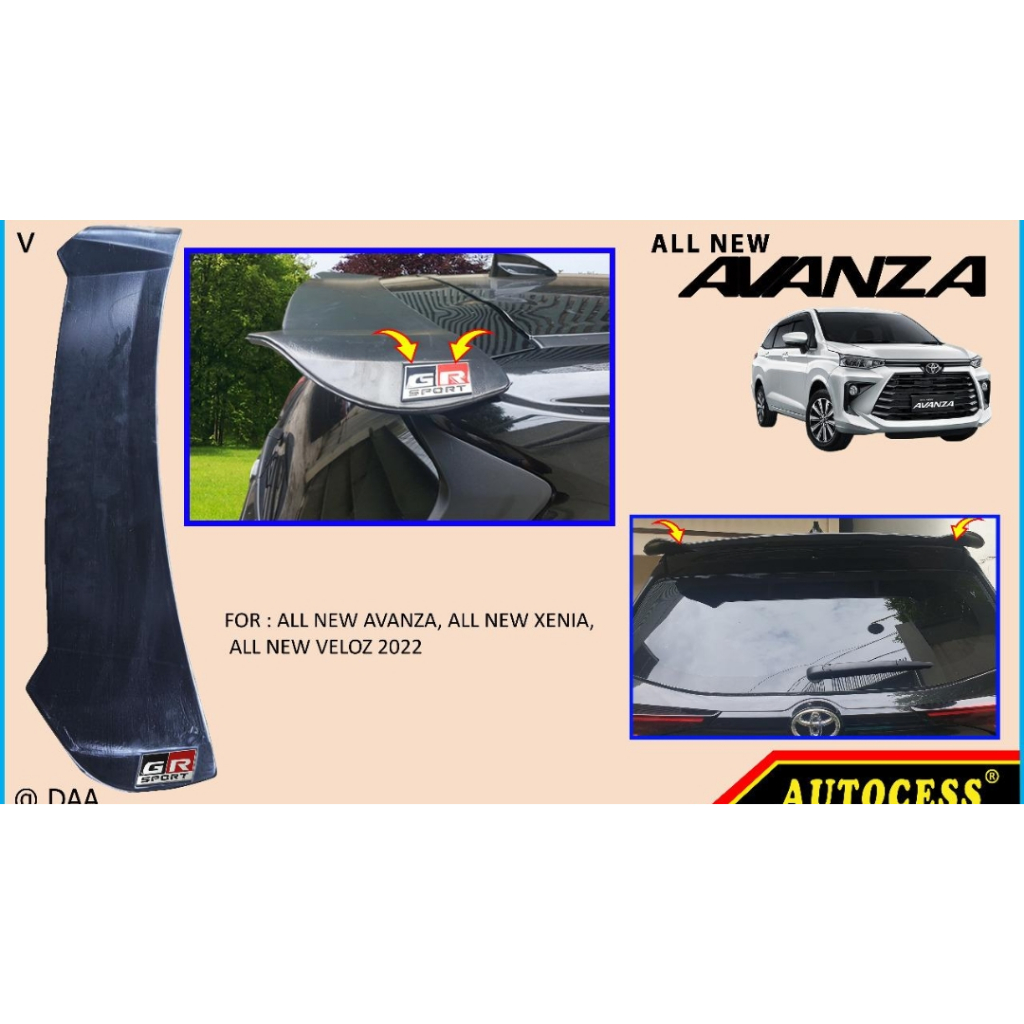 Spoiler All new Avanza 2022 2023 2024 GR SPORT