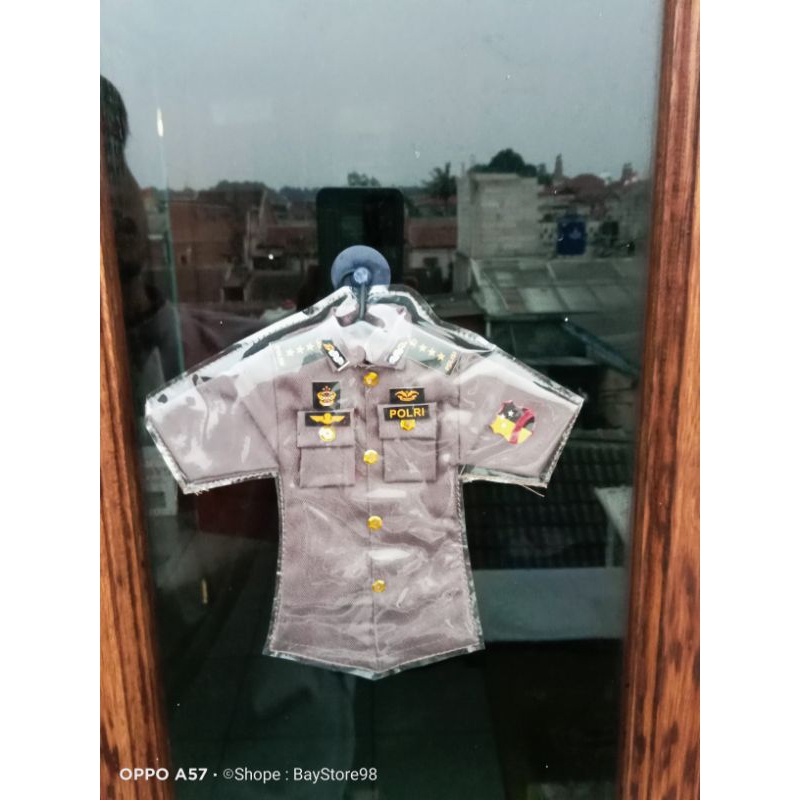 Gantungan Mobil Miniatur Baju polri/Polisi Gantungan DISHUB Unyil Gantungan Kaca Mobill