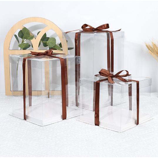 Kotak Kado Transparan / Box Mika Transparan / Box Kue Mika / Box Kue Tart Mika / Box Kue Mika BN02