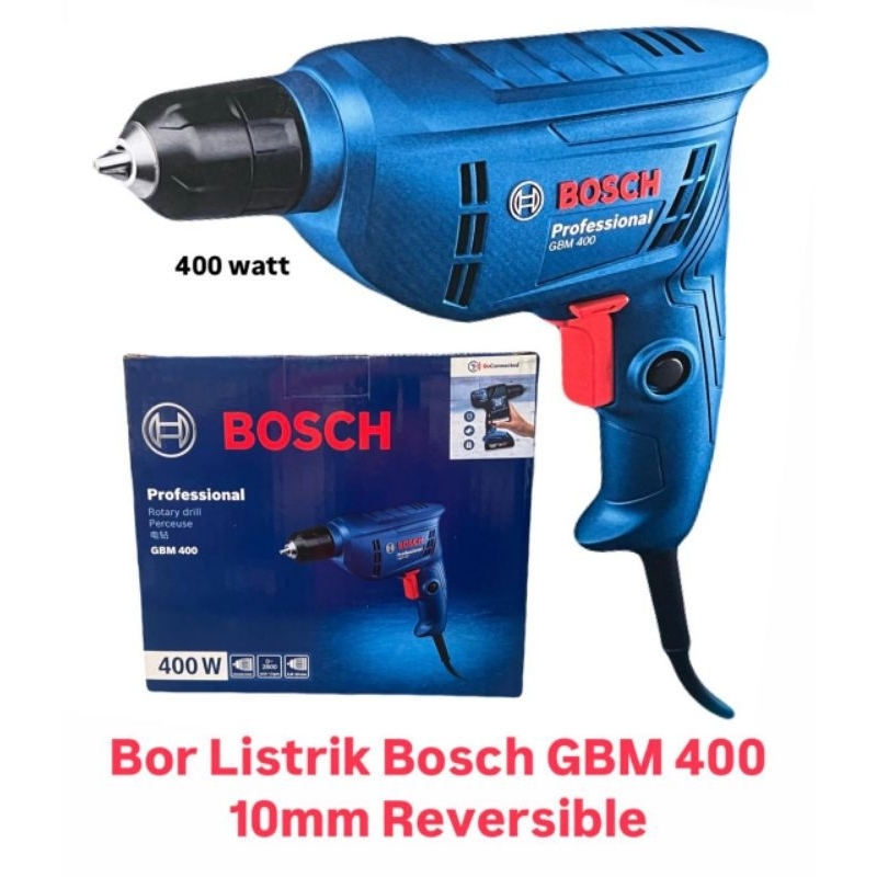 Mesin Bor Listrik Bosch GBM 400 10mm Reversible Bolak balik