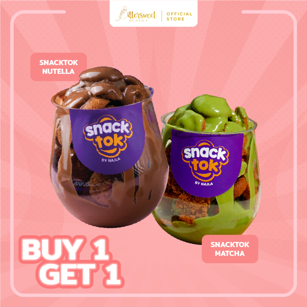 

Bittersweet by Najla - ( Buy 1 Get 1) Snacktok Full Cookies ( Nutella & Matcha )