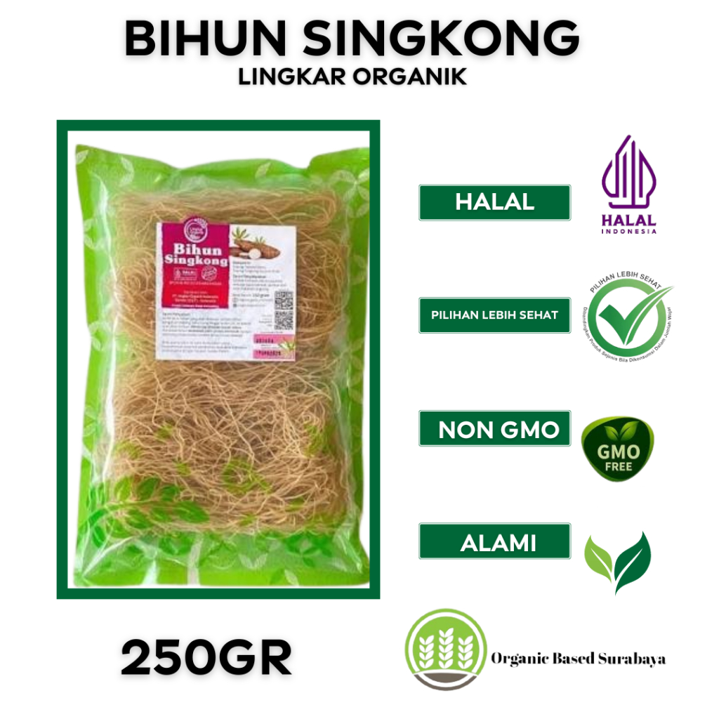 

Bihun Singkong 250gr Lingkar Organik (Bihun Lethek), Produk Natural