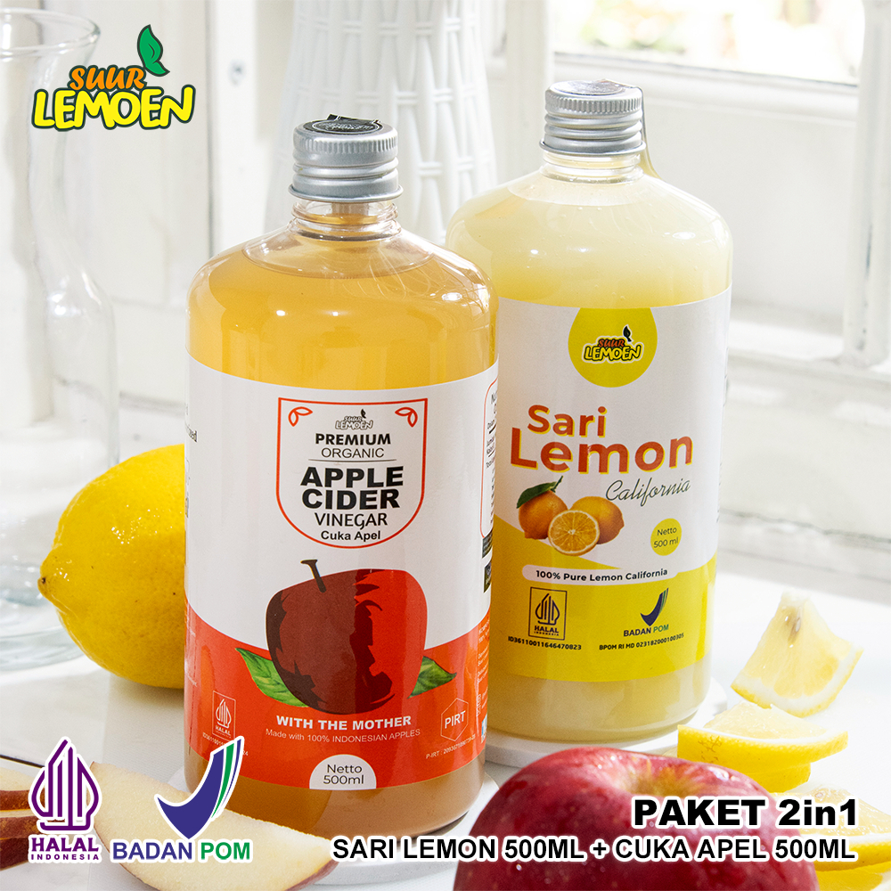 

Paket Diet Sehat Bundling Cuka Apel + Sari Lemon Murni By Suur Lemoen ID - TOKYAKYU