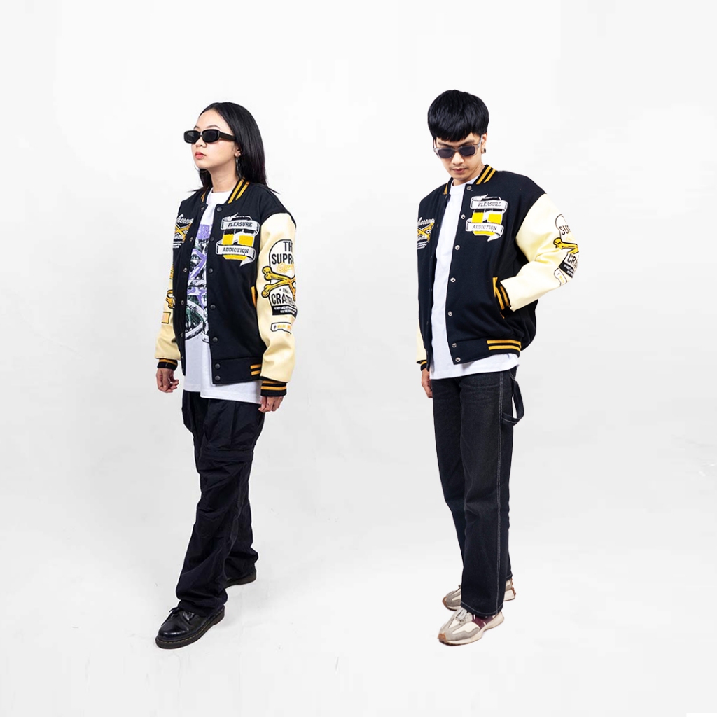 FREE ONGKIR GRDT PLEASURE VARSITY JACKET