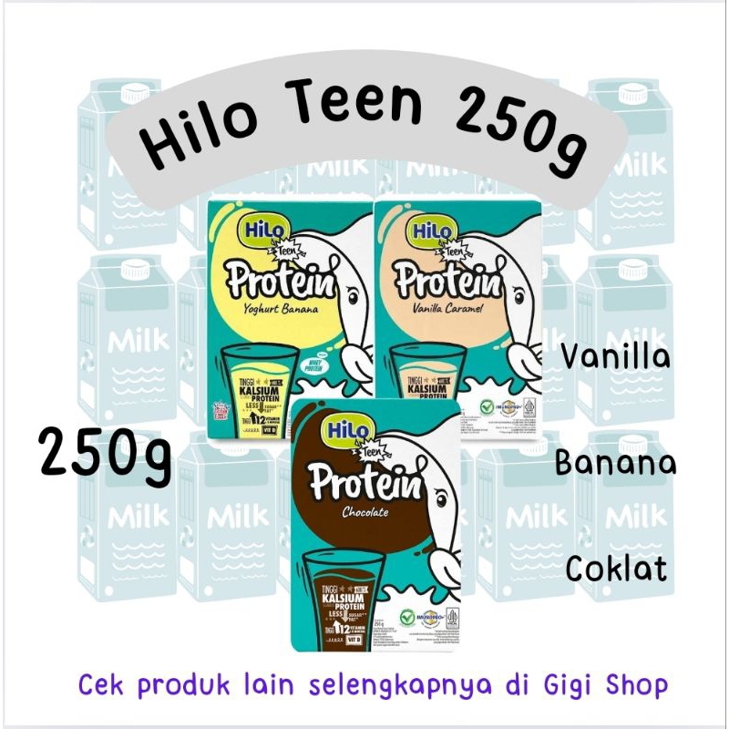 

HiLo Teen 250g Vanilla Caramel Chocolate Yoghurt Banana Susu Remaja Tumbuh Tinggi Kalsium Protein Lebih Rendah Gula