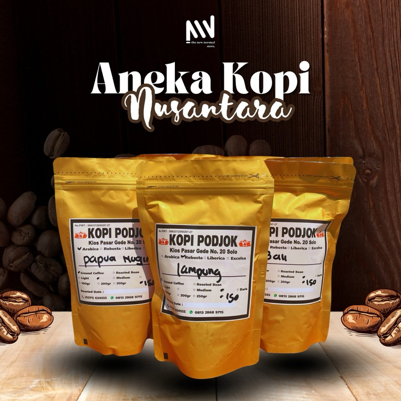 

Kopi Tubruk Nusantara Robusta Arabika 150 Gram / Kopi Giling Bubuk Light Medium Aceh Gayo Lampung Papua Nugini Bali Kintamani Toraja Ijen Flores