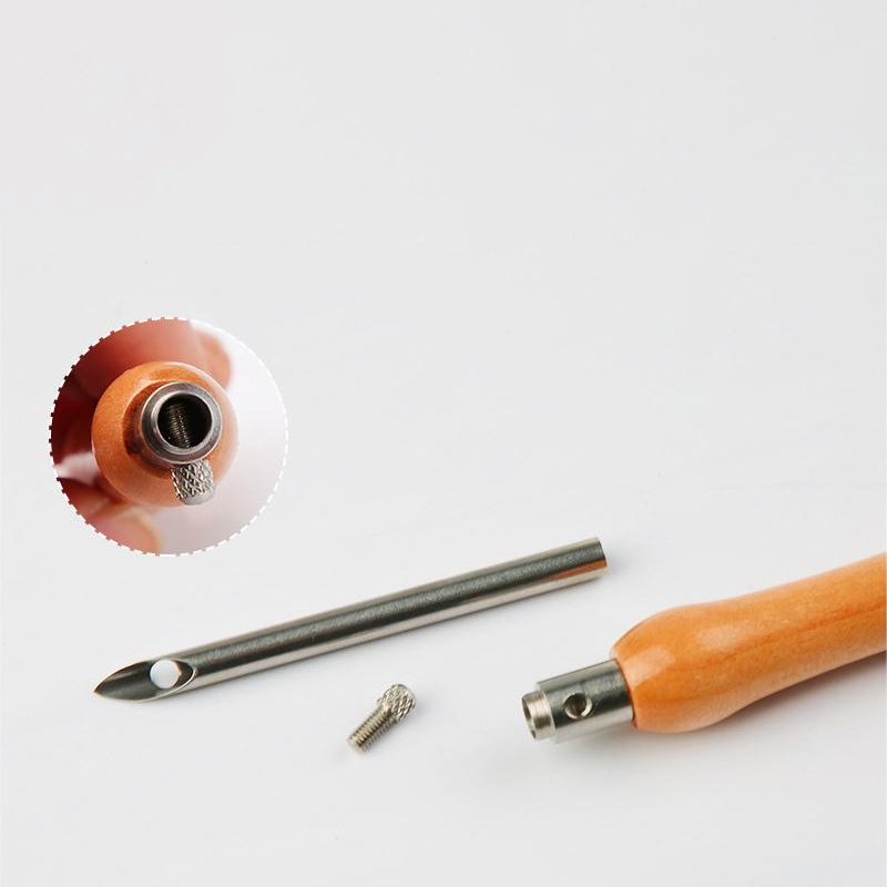 Jarum Sulam Punch Needle Gagang Kayu Embroidery Set Punch Needle Set -