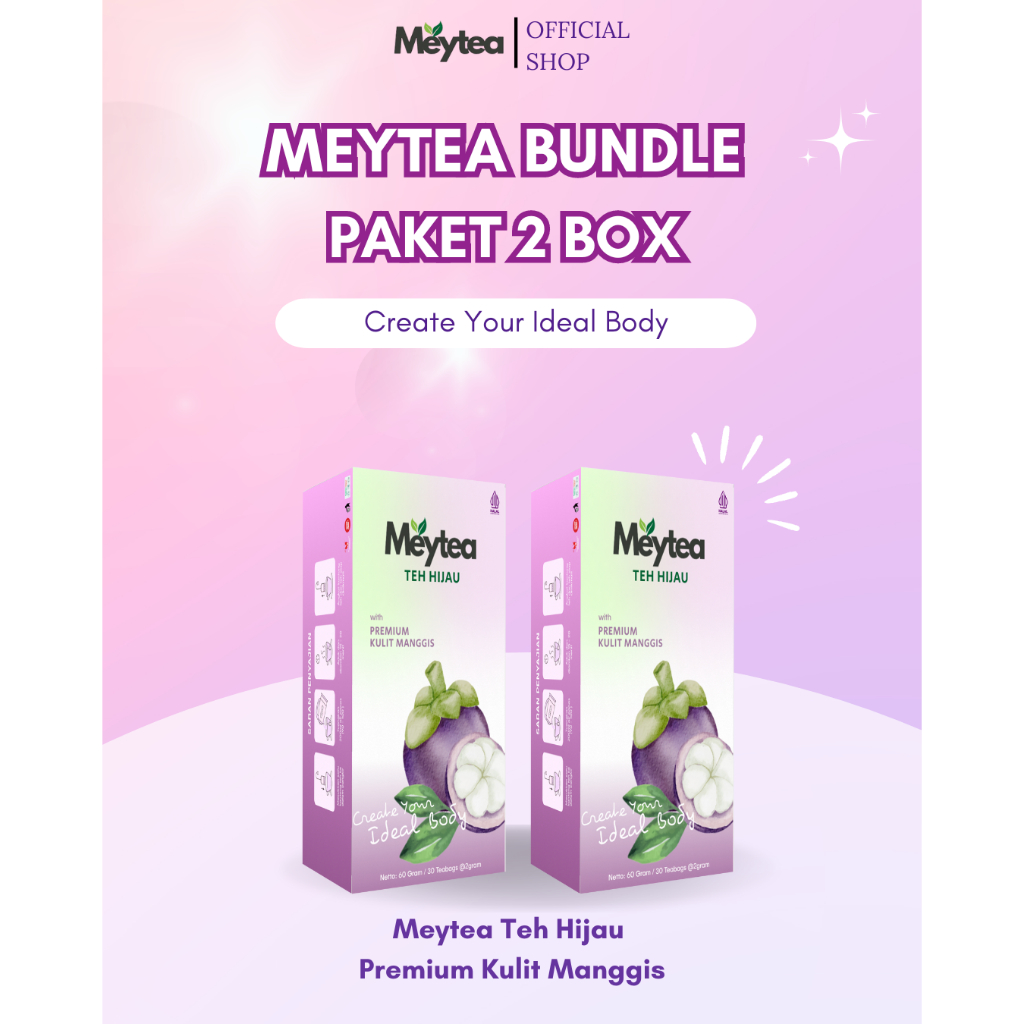 

MEYTEA PAKET HEMAT 2 BOX TEH HIJAU PREMIUM KULIT MANGGIS