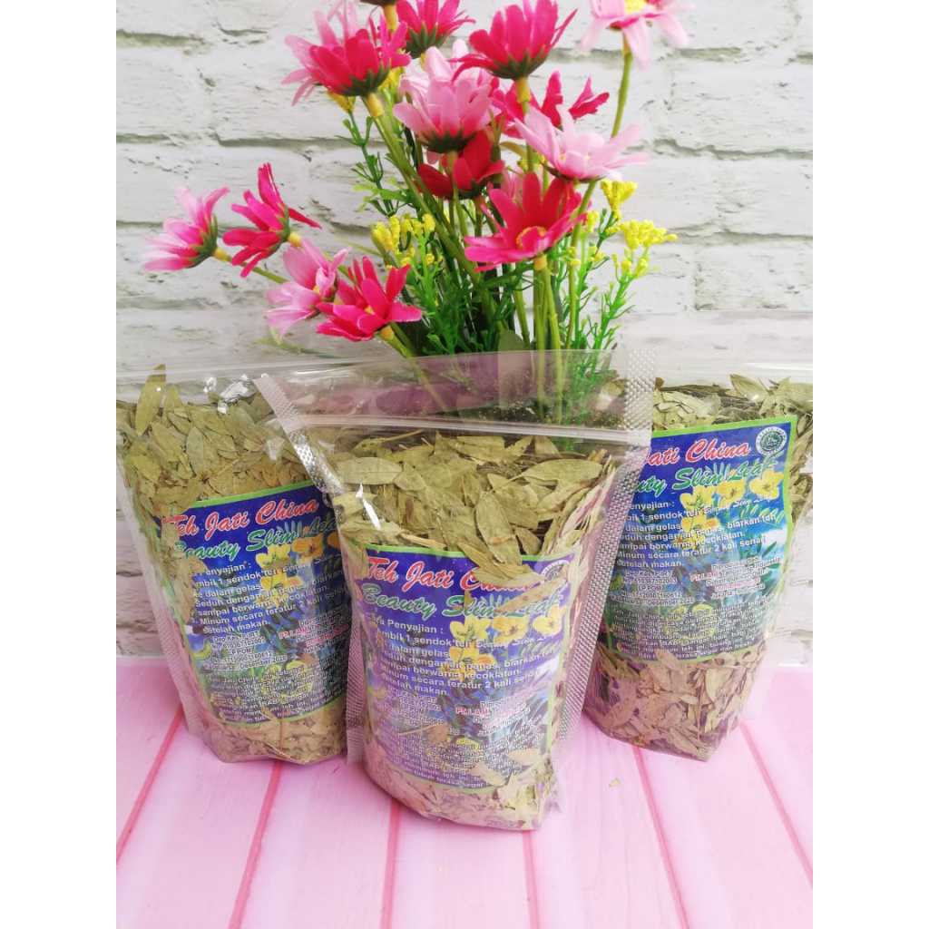 Teh Daun Jati China Import Original 100% Teh Jati Cina Herbal Pelangsing Untuk Perut Buncit Diet Det