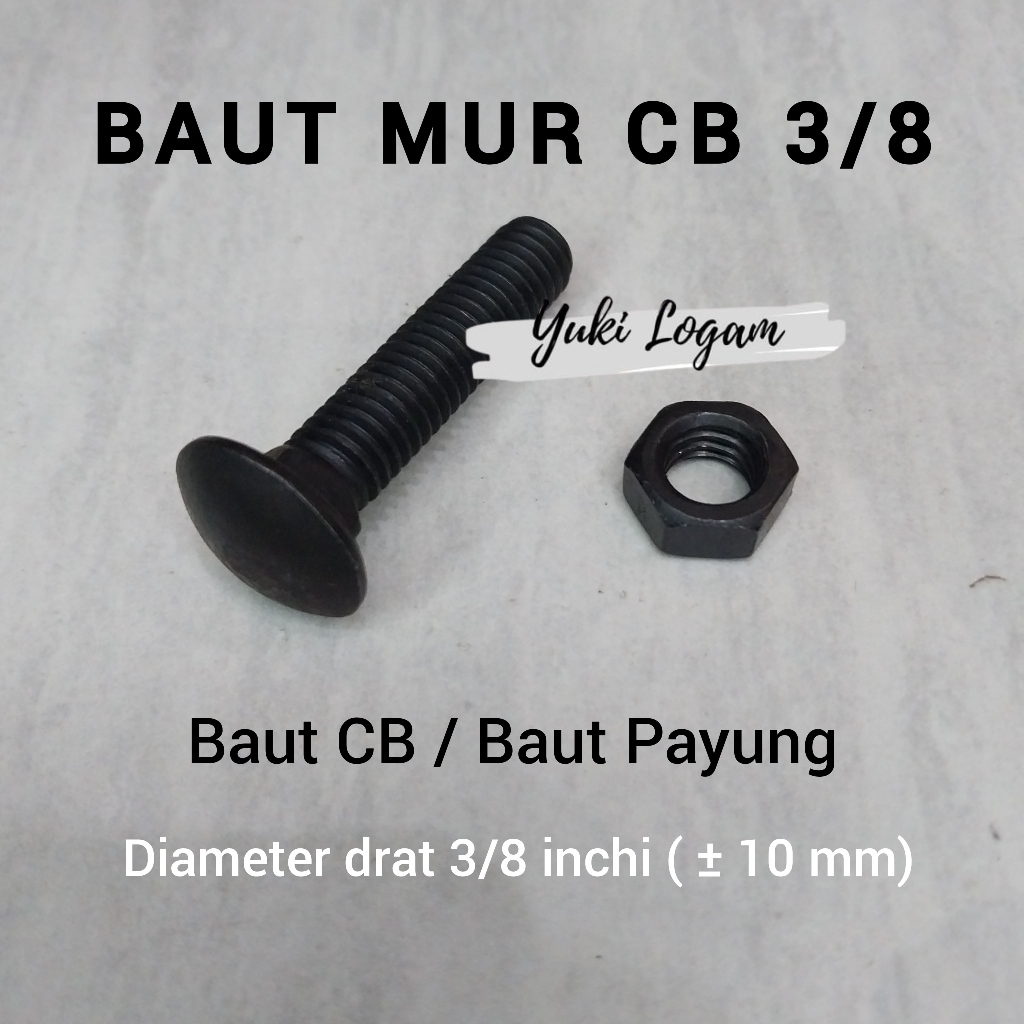 Tumblergrafik 1 Dus Baut Mur Cb 3/8 Baut Mur Kunci 14 Baut Bak Truk Baut Pagar Baut Payung Baut