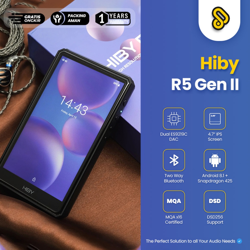 HiBy R5 Gen 2 Hi-Res Android Digital Audio Player