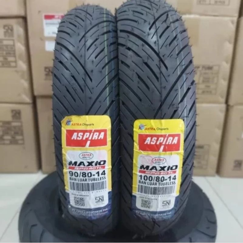 Paket Ban Depan Belakang Vario 150 New 90/80-14 dan 100/80-14 Aspira Tubeless SPR40