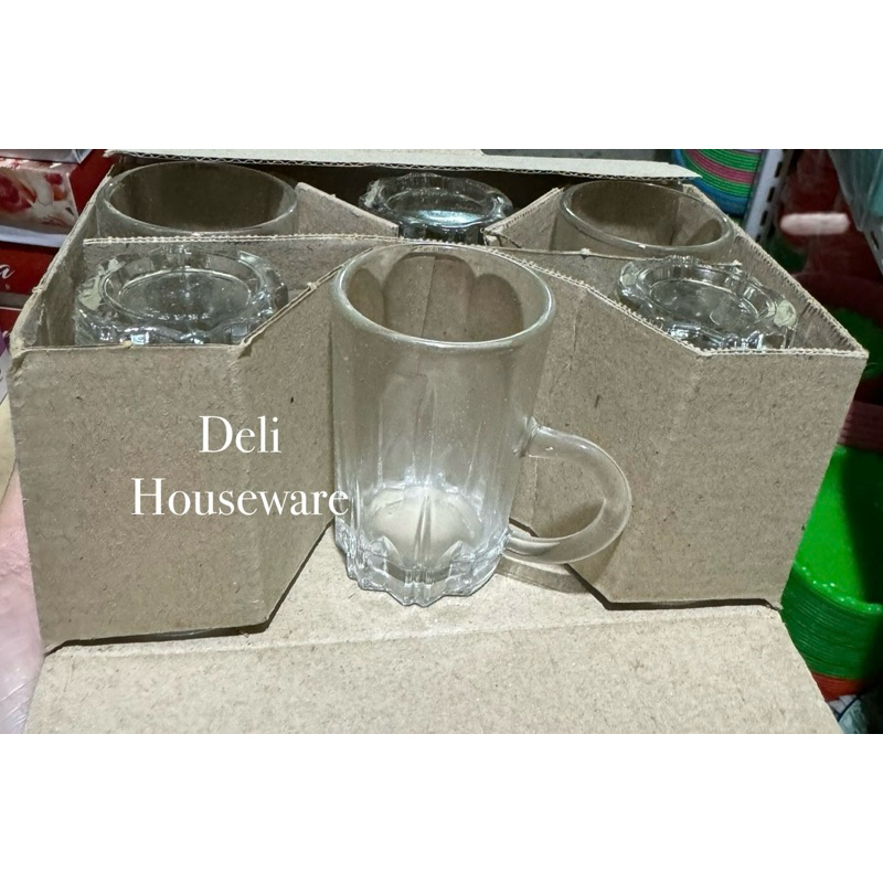 Gelas Bir Kaca Mini 70ML Tangkai / Gelas Mini Expresso / Gelas Kopi