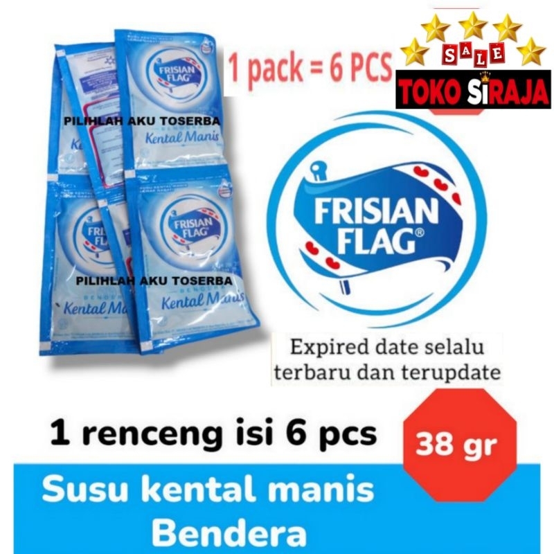 

FRISIAN FLAG PUTIH 1 RENCENG 6 SACHET SUSU KENTAL MANIS BENDERA 1 PACK 6 PC