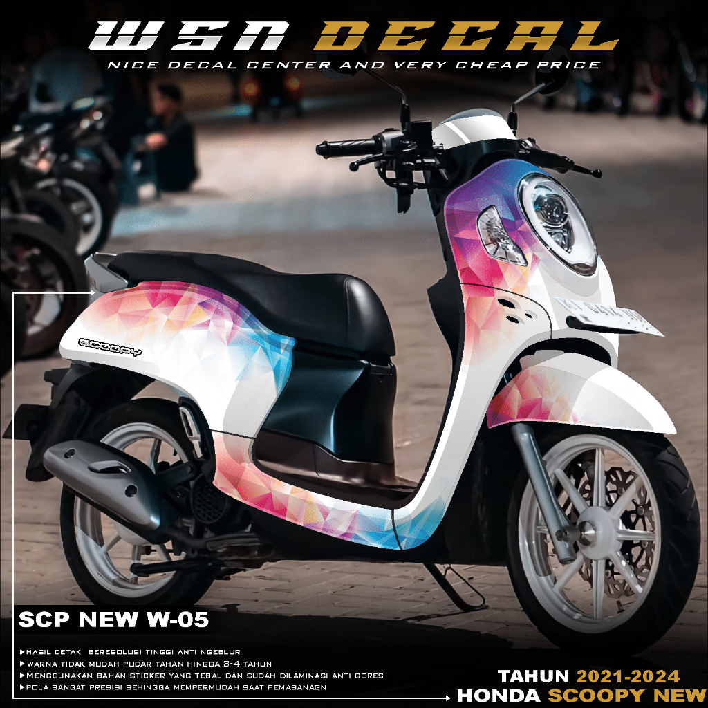 (COD) TERBARU Decal Sticker Honda SCOOPY NEW 2021-2024 Full body - Stiker Skotlet Variasi Modifikasi