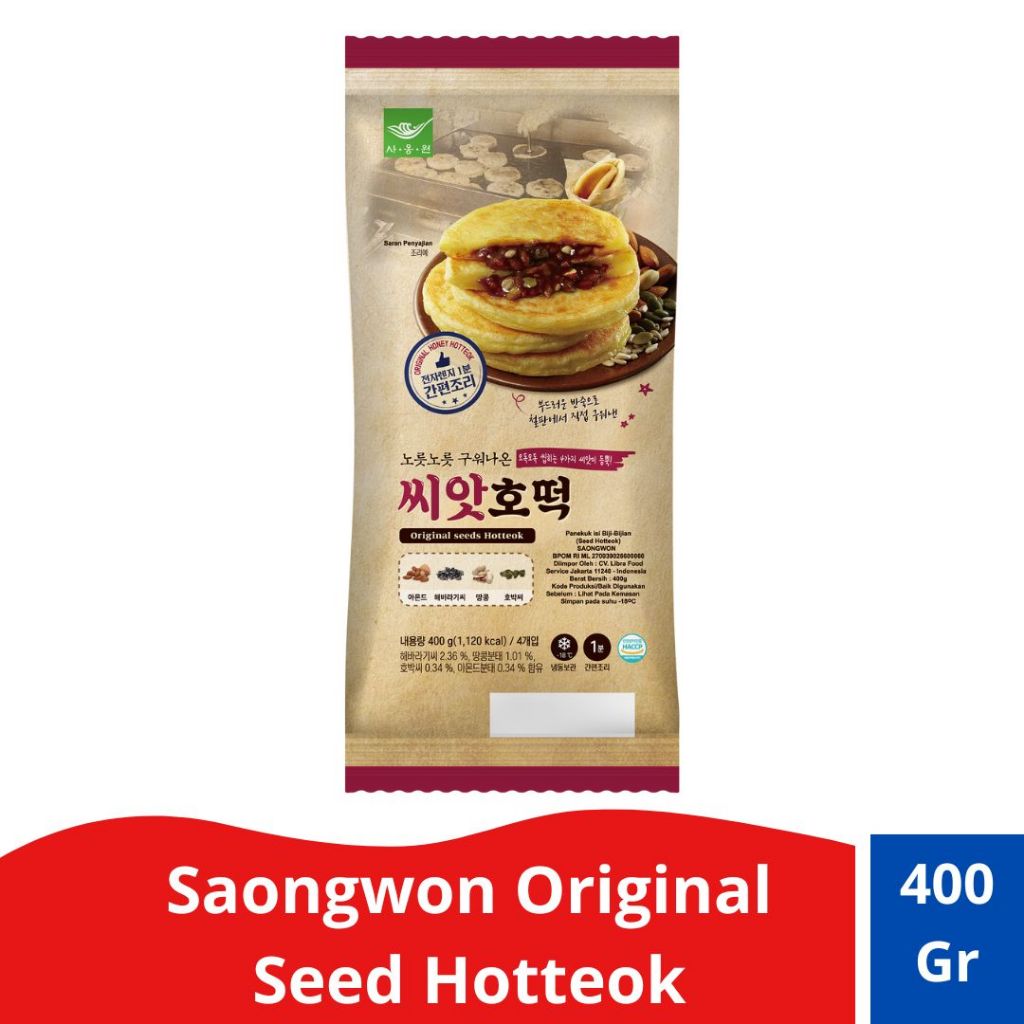 

Saongwon Original Seed Hotteok/ Hoteok Original biji-bijian/ Pancake Korea 400gr
