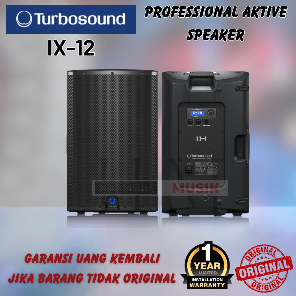 Speaker Turbosound iX12 1000W 12" Powered Speaker Aktif Turbosound IX-12 - HARGA 1 PASANG / 2 UNIT