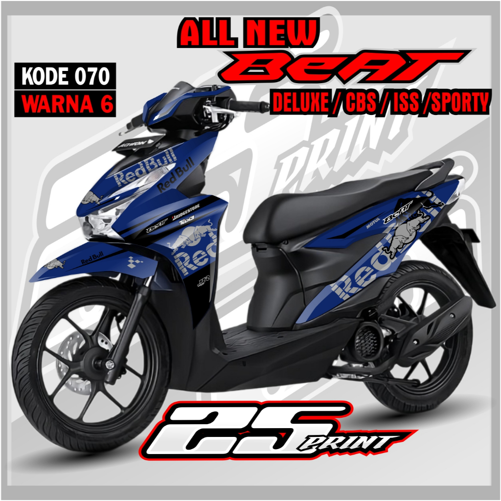 STICKER FULL BODY NEW BEAT DELUXE 2024 CBS SPORTY ISS KODE 070 TERBARU