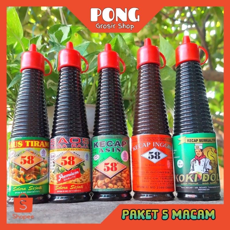 

PAKET 5 MACAM Saus Tiram Saos Rasa Raja Kecap Asin Kecap Inggris Kecap Koki Dolar 58 135ml