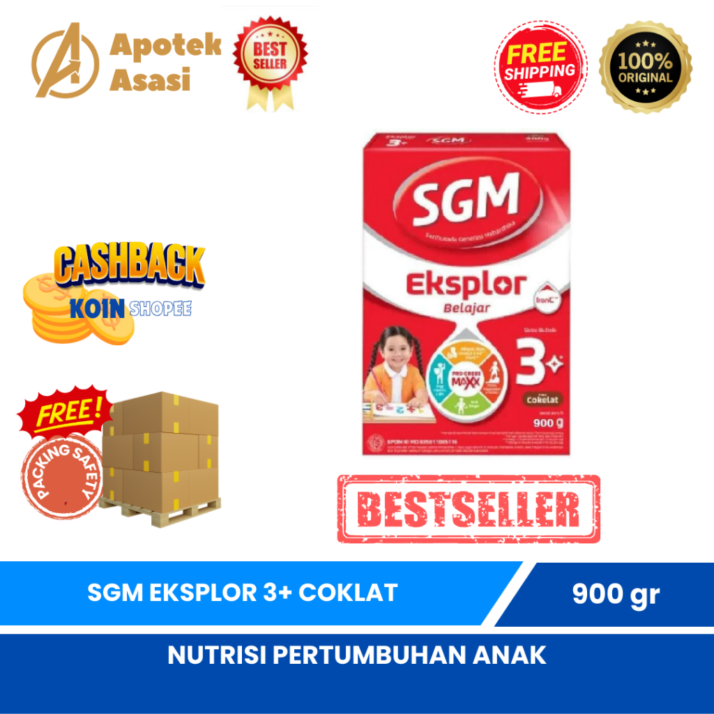 

SGM EKSPLOR 3+ USIA 3-5 TAHUN COKLAT 900 GR BOX