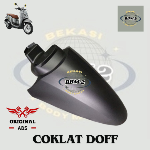 ABS-Spakbor depan scoopy donat ring 12 brown matte coklat doff 2017 2018 2019 2020 k93 NON ORIGINAL