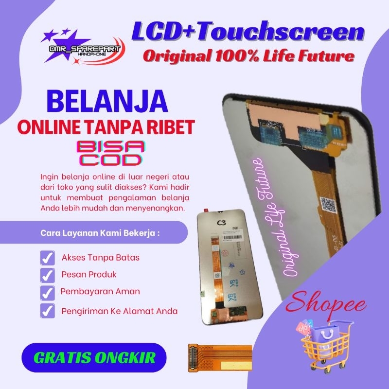 LCD FULLSET+Touchscreen OPPO A1K/A1k Original 100% Life Future