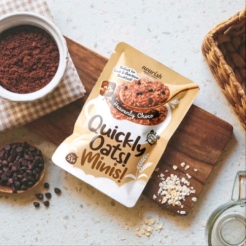 

NOURISH / Quickly Oats! Minis! Instant Oatmeal Heavenly Choco Sachet 55gr