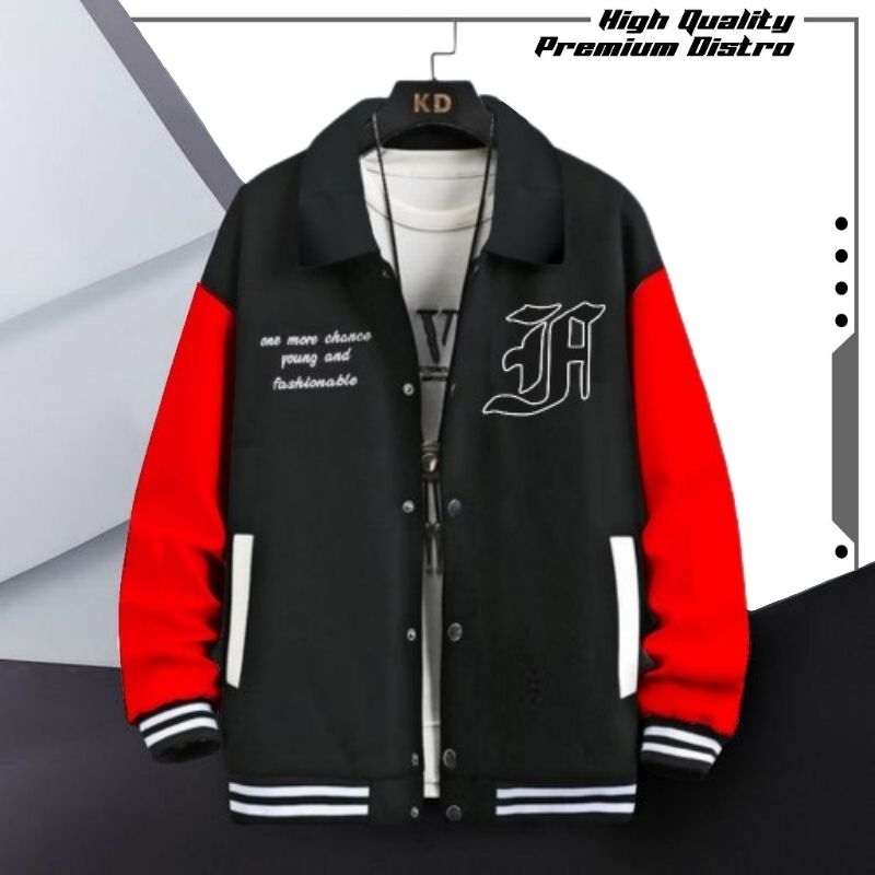 Jaket Varsity Bomber Zipper Hoodie Sweater Pria Wanita Cewek Cowok Laki Laki Perembuan Remaja Dewasa