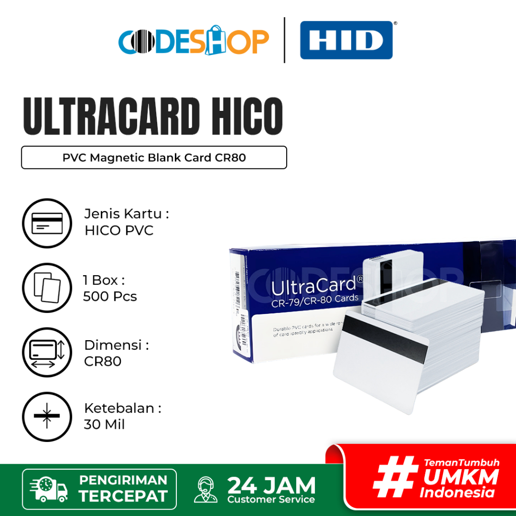 

Blank CARD ATM Magnetic Ultracard HID Hico CR-79/CR-80