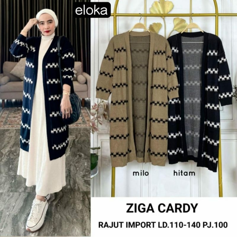 CARDIGAN TUNIK WANITA JUMBO/ZIGA/CARDIGAN RAJUT WANITA JUMBO LD 140 CM FIT XXXXL