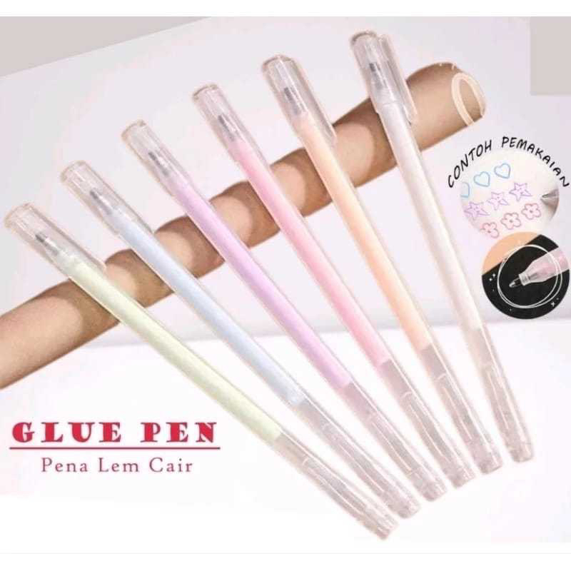 

LRMS Pulpen Lem Cair Glue Pen Colour Liquid Glue Pen Bolpoin Lem Kertas